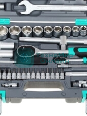 Набор инструментов Stels 14105, 1/2'' 1/4'' CrV пластиковый кейс  82 предм.