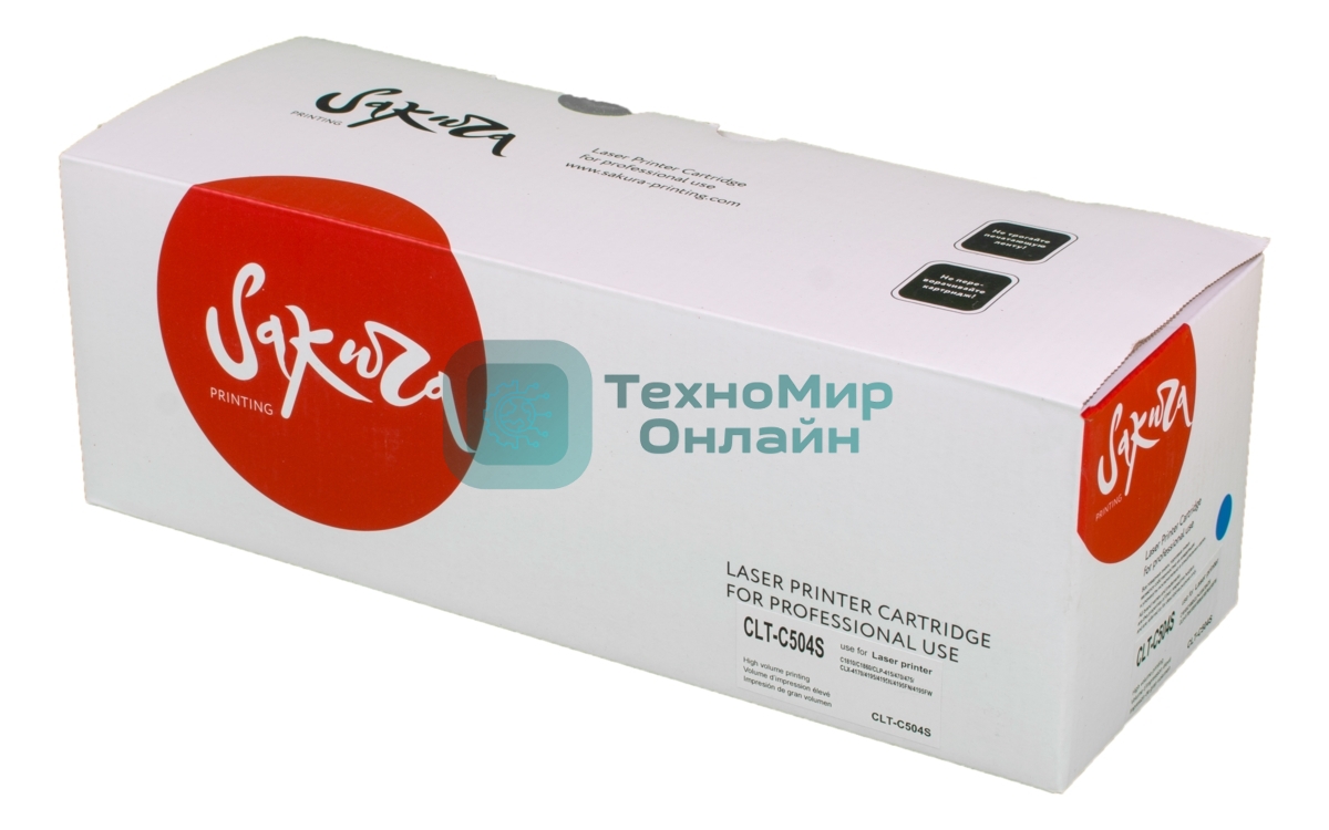 Картридж лазерный Sakura CLTC504S для Samsung CLP-415, CLX-4195, SL-C1810, SL-C1860, синий, 1800 к.