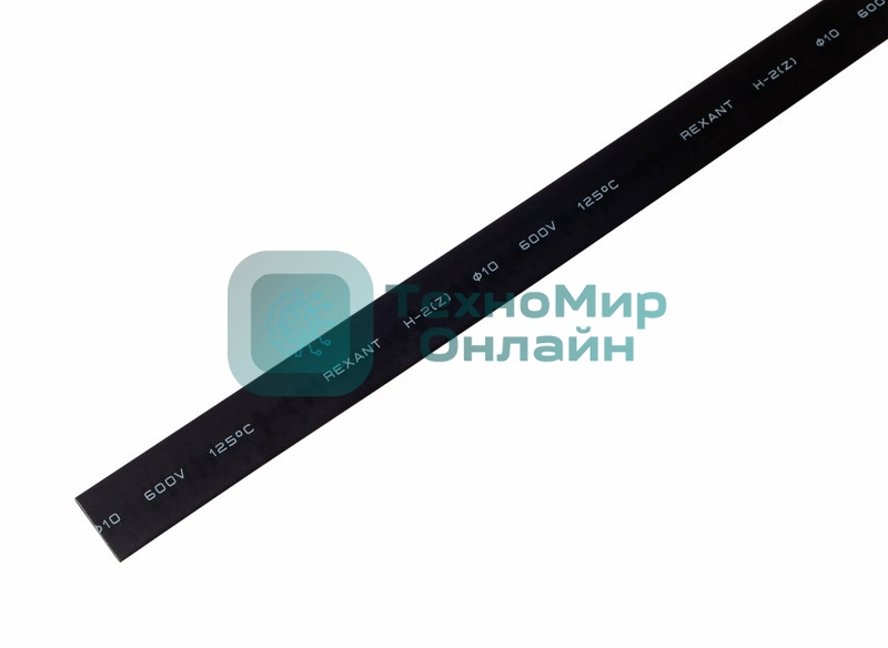 Термоусаживаемая трубка Rexant 9,0/4,5 мм, черная, упаковка 50 шт. по 1 м