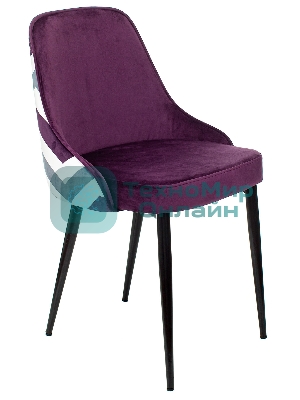 Стул для кухни Бюрократ KF-5_2 комплект 2 шт фиолетовый зигзаг металл черный на ножках