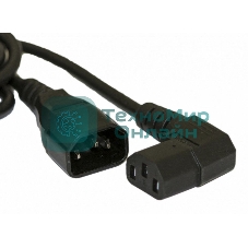 Кабель питания IEC 320 C19 - IEC 320 C20 (3x1.5), 16A, прямая вилка, 1м, черный Hyperline PWC-IEC19-IEC20-1.0-BK