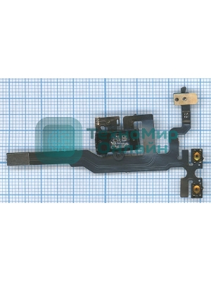 Шлейф аудио-разъема для iPhone 4S черный