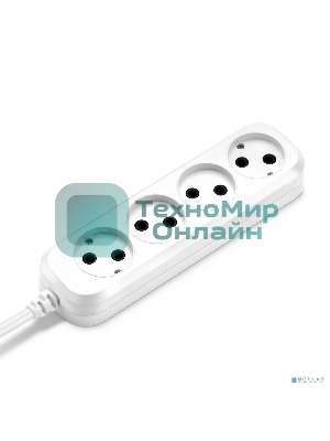 Сетевой удлинитель Buro BU-PSL4.3/W 3 м (4 розетки) белый (пакет ПЭ)