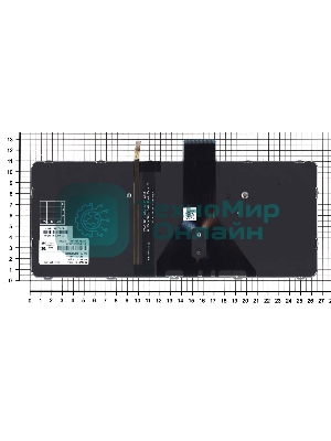 Клавиатура для ноутбука HP EliteBook Folio 1020 G1 черная с подсветкой