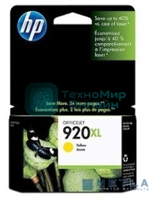 Картридж струйный HP 920XL CD974AE желтый для HP OJ 6000/6500 (700 стр.)