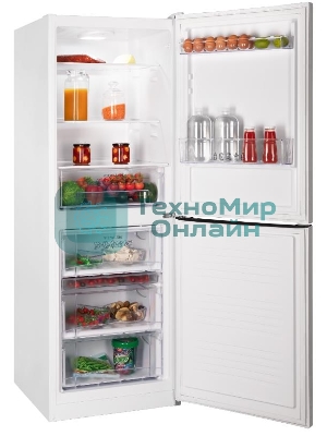 Холодильник Nordfrost NRB 151 W белый двухкамерный 170/115 л морозилка снизу, ручная разморозка