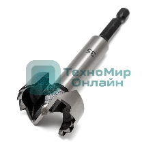 Набор сверл Форстнера (петельных) по дереву Kranz 10-15-20-25-35 х 73мм, 5 шт, цилиндрический хвостовик