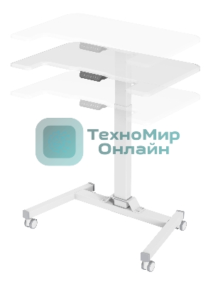 Стол для ноутбука Cactus VM-FDE101 столешница МДФ белый 80x60x123см (CS-FDE101WWT)