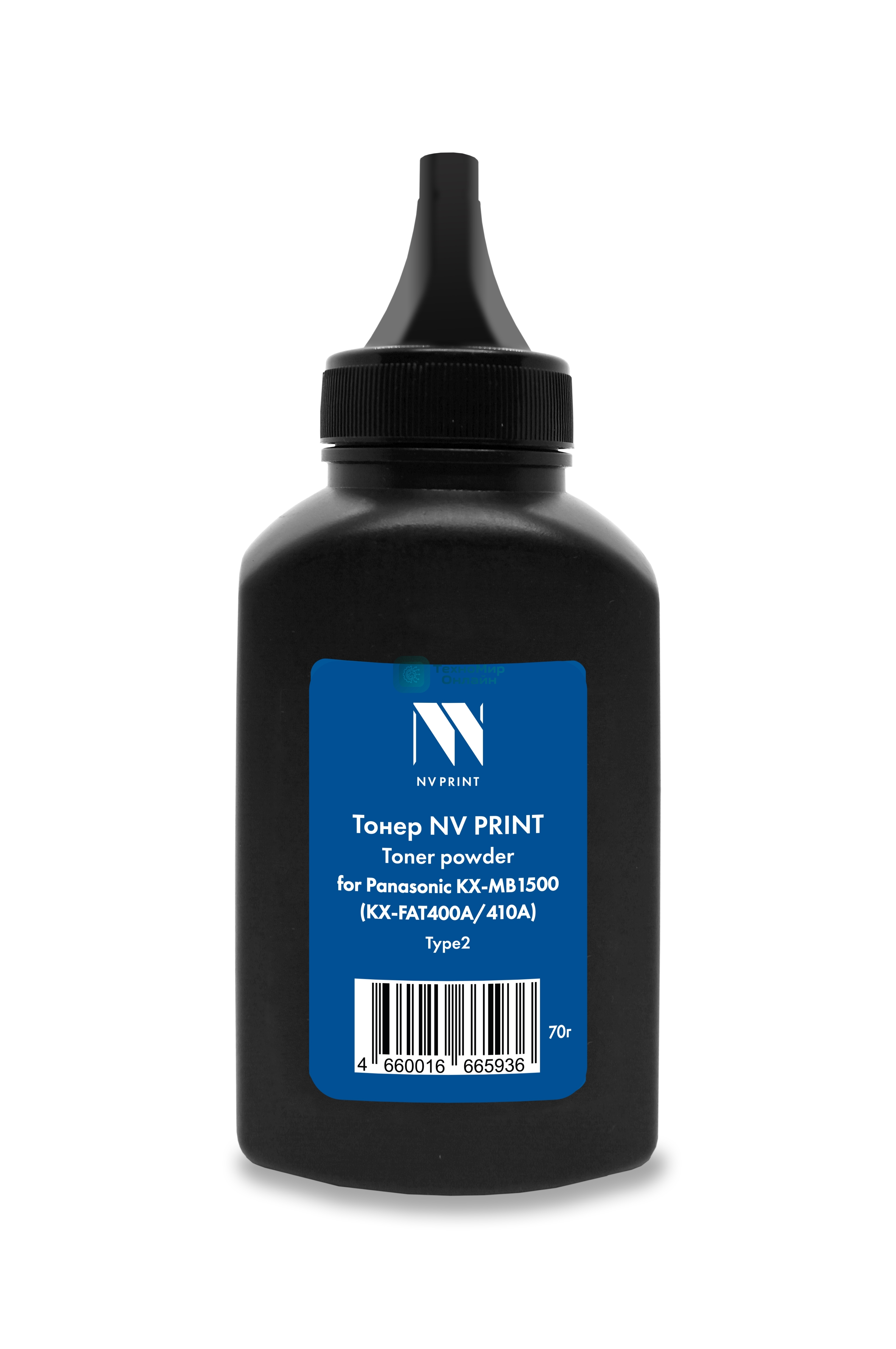 Тонер NVPrint для Panasonic KX-MB1500 (KX-FAT400A/410A) Type2 (70г) совместимый