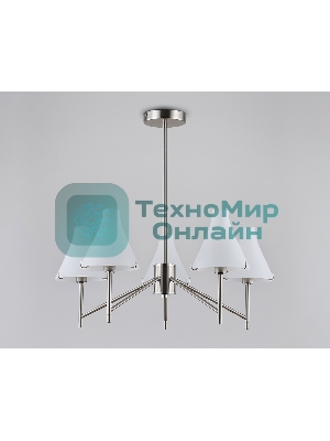 Люстра Ambrella light LH57123/5 SN/FR никель/белый матовый E14/5 max 40W D650*590