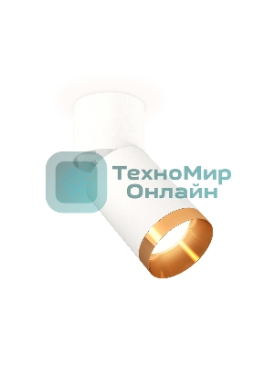 Комплект накладного поворотного светильника Ambrella light XM6312044 SWH/WH/PYG белый песок/белый/золото желтое полированное MR16 GU5.3 (A2220, C6312, N6134)
