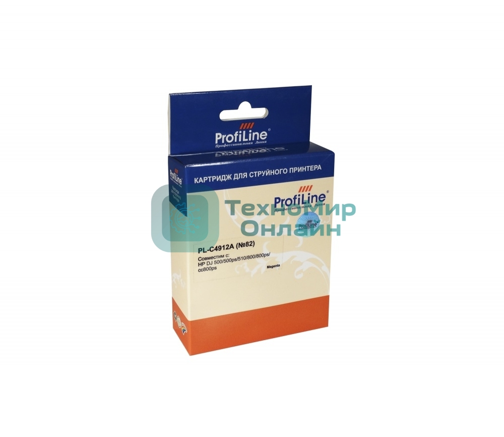 Картридж струйный ProfiLine PL-C4912A №82 для принтеров HP Deskjet 500/500ps/510/800/800ps(24/42in) DesignJet copier cc800ps Magenta водные