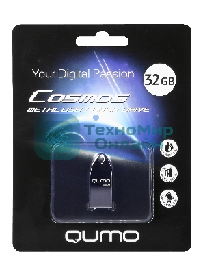 Флешка USB 2.0 QUMO 32Gb, Cosmos QM32GUD-Cos-d Dark