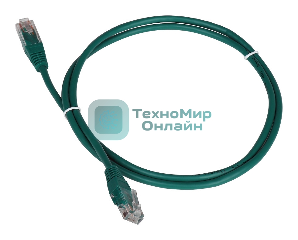 Патч-корд LANMASTER TWT UTP cat.5e, с заливными колпачками, 10.0 м, зеленый
