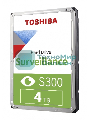 Жесткий диск Toshiba HDD SATA3 4Tb Surveillance S300 (SMR) 5400 256Mb (analog HDWT740UZSVA)