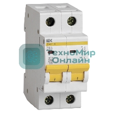 Выключатель автоматический модульный 2п C 63А 4.5кА ВА47-29 IEK MVA20-2-063-C