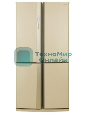 Холодильник Sharp SJ-EX98FBE бежевый трехкамерный 394/211 л морозилка снизу, No Frost, Side by Side