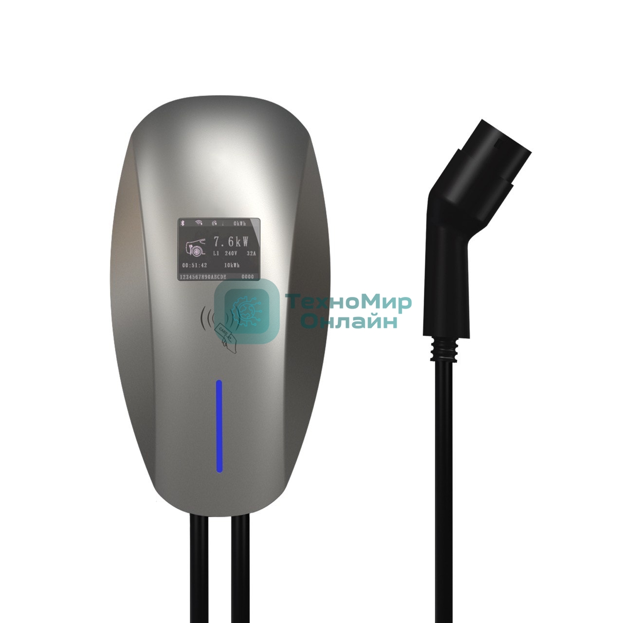 Зарядная станция S'OK 7kW WIFI APP OCPP1.6J Type2 (SHM10132TP27KW-5)