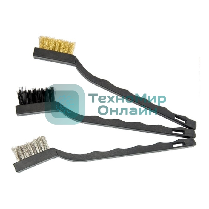 Набор щеток Matrix, 3 шт., металлические с пластмассовой ручкой, малые