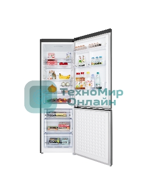 Холодильник Maunfeld MFF195NFIX10 нержавеющая сталь двухкамерный 252/98л морозилка снизу, No Frost