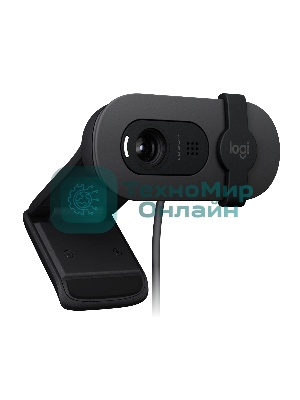 Веб-камера Logitech Brio 105 1920x1080, 30 кадр/с, USB Type-A, микрофон (шумоподавление), шторка приватности, автоосвещение, универсальное крепление