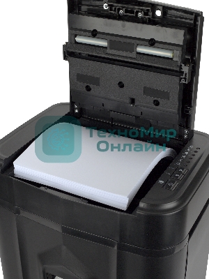 Шредер Heleos АП20-4 черный с автоподачей (секр.P-4) перекрестный 131лист. 20лтр. скрепки скобы пл.карты