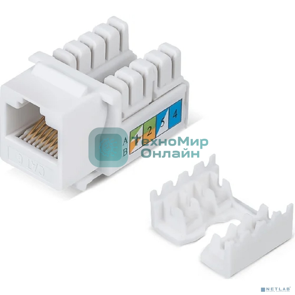 Модуль универсальный Cabeus, keystone, 1хRJ45, Toolless, кат. 6, неэкр., белый