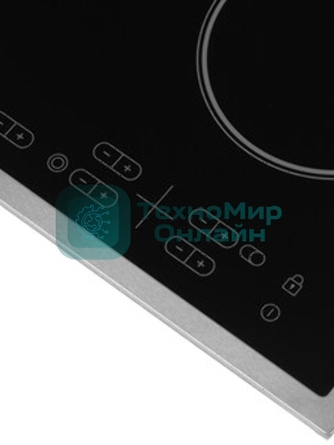 Встраиваемая электрическая панель Samsung NZ64T3516CK/WT, 575x505x55 мм, стеклокерамика, 4 конфорки, рамка - нержавеющая сталь,сенсорное управление, светодиодный LED-дисплей, защита от детей, черный
