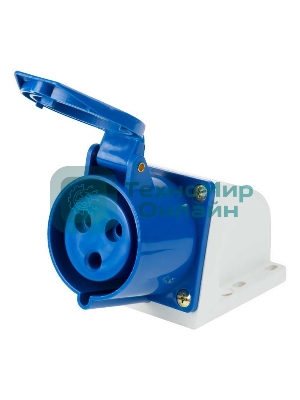 Розетка Rexant 123 стационарная 2Р+РЕ 32А 220В IP44