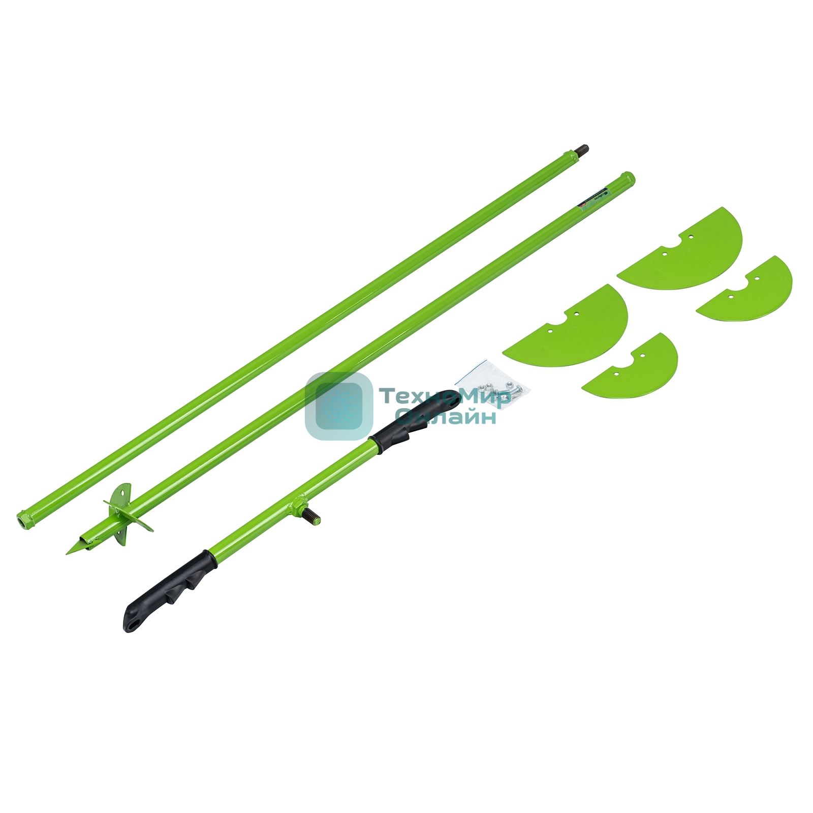 Бур лопастной со сменными ножами Сибртех, 2110 мм, удлинитель, диаметр 150 мм, 200 мм