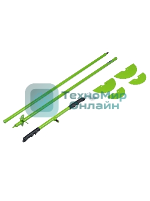 Бур лопастной со сменными ножами Сибртех, 2110 мм, удлинитель, диаметр 150 мм, 200 мм