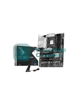 Материнская плата MSI PRO Z890-S WIFI, LGA 1851, Intel Z890, 4xDDR5, 4xSATA, 3xM.2, 1xPCIe 5.0 x16, 2xPCIe 4.0 x4, 1xHDMI, 1xDP, 1xUSB-C Thunderbolt 4, 1xUSB-C 3.2 Gen 2x2, 1x 2.5Gb LAN, 6xUSB-A 3.2 Gen 1, 3x3.5 мм, 7.1, ATX