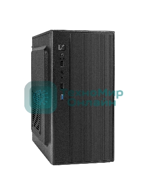 Компьютерный корпус Minitower ExeGate BAA-408U-AAA400 (mATX, БП AAA400 с вент. 8см, 2хUSB/1хUSB 3.0, HD Audio, черный)