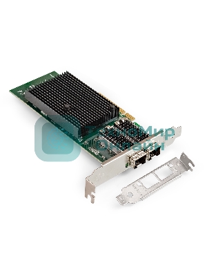 Сетевой адаптер ExeGate EXE-X710-2SFP+ (PCI-E x8 v.3, порты 2x SFP+, Dual 10Gb/s, Server NIC Chipset Intel FTXL710)