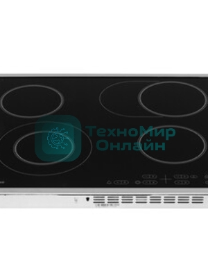 Встраиваемая электрическая панель Samsung NZ64T3516CK/WT, 575x505x55 мм, стеклокерамика, 4 конфорки, рамка - нержавеющая сталь,сенсорное управление, светодиодный LED-дисплей, защита от детей, черный