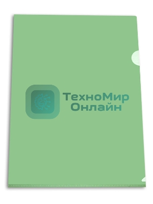 Папка-уголок Бюрократ -EE310/1GREEN A4, пластик, 0.15мм, зеленый