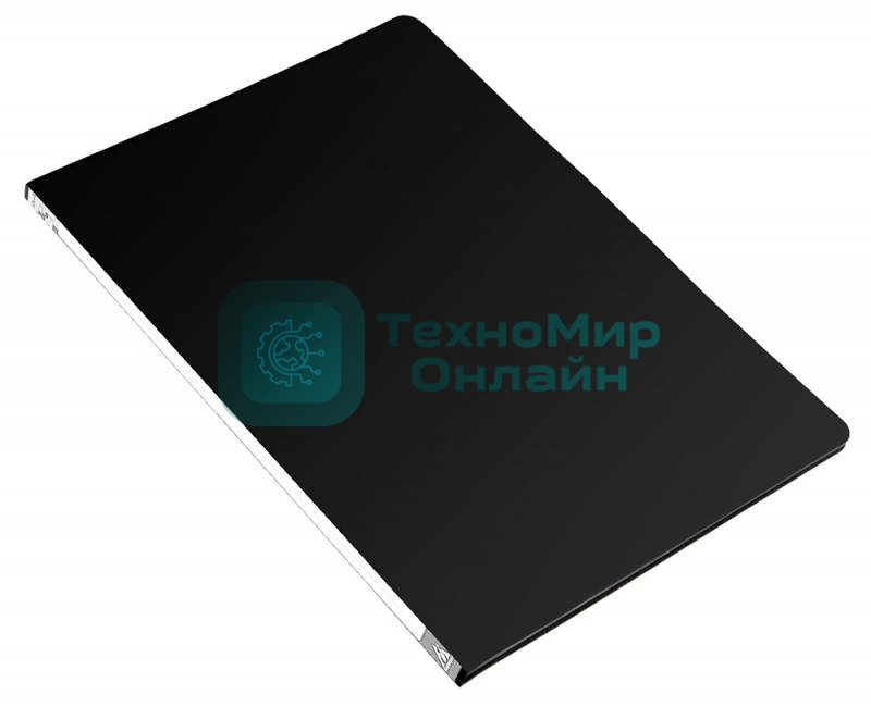 Папка с металлическим зажимом Бюрократ -PZ05CBLCK A4, пластик, 0.5мм, торцевая наклейка, черный