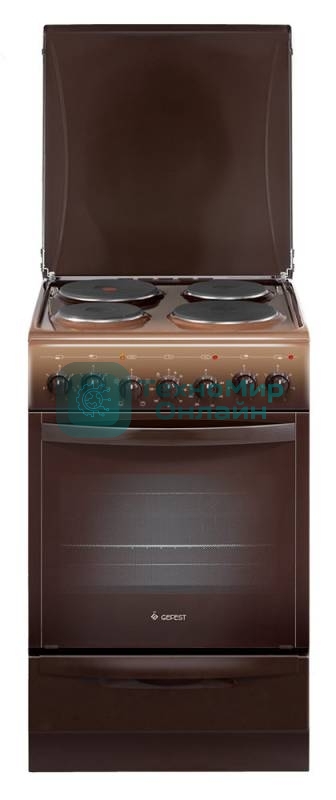 Плита электрическая Gefest 5140-02 0038 коричневый, конфорок 4 электрических, духовка 55 л, 50 см x 85 см x 58.5 см