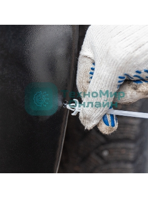 Хомут-стяжкa нейлоновая с крепежным пистоном Rexant 100x2,5 мм, ø2,4 мм, белая, упаковка 100 шт.