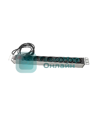 Блок розеток Rem-10 с выкл., 4 Sсhuko, 6 IEC 60320 C13, 10 A, алюм., 19