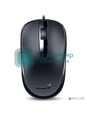 Мышь проводная Genius DX-120 черный, 1000 dpi, USB, кнопки - 3