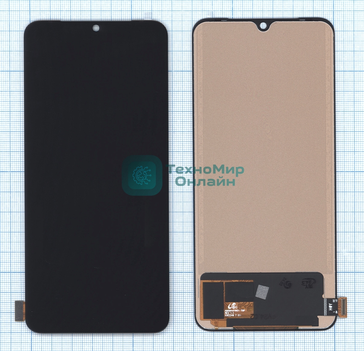 Дисплей для Vivo V25e, V25 (V2201, V2202) в сборе с тачскрином черный TFT