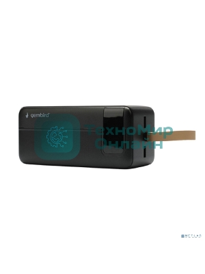 Портативный аккумулятор Gembird GPB-50Q, 50000мА·ч, QC/PD, дисплей, черный