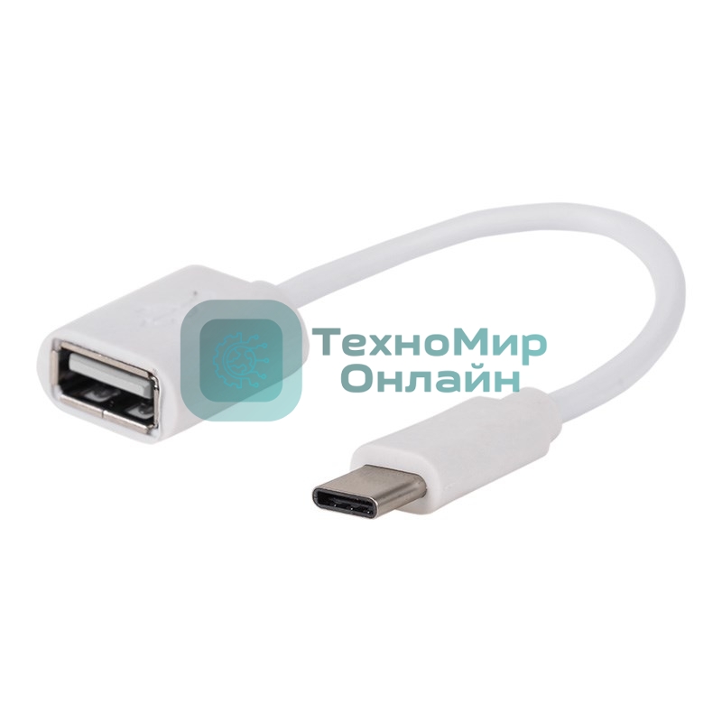 Кабель-переходник Rexant OTG Type C на USB шнур 0.15 м белый