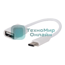 Кабель-переходник Rexant OTG Type C на USB шнур 0.15 м белый
