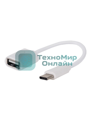 Кабель-переходник Rexant OTG Type C на USB шнур 0.15 м белый