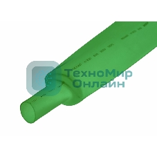 Термоусаживаемая трубка Rexant 35,0/17,5 мм, зеленая, упаковка 10 шт. по 1 м