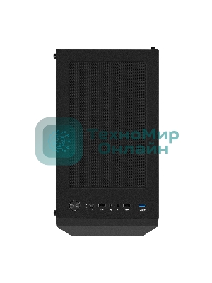 Компьютерный корпус Miditower ExeGate EVO-8227-NPX500 (ATX, БП 500NPX с вент. 12см, 2*USB+1*USB 3.0+HD Audio, черный, 3 вент. RGb, закаленное стекло)