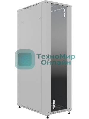 Шкаф серверный NTSS Премиум (NTSS-R42U80100GS) напольный 42U 800x1000 мм пер. дв. стекл. металл 900 кг серый IP20 сталь