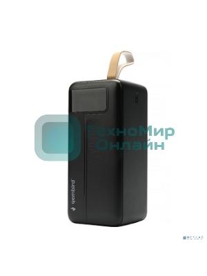 Портативный аккумулятор Gembird GPB-50Q, 50000мА·ч, QC/PD, дисплей, черный